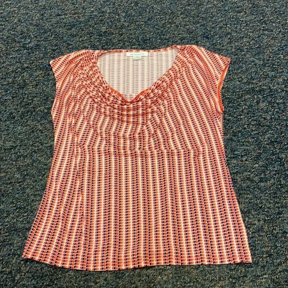 Liz Claiborne Bright Patterned Sleeveless Top sz s